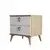 Hanah Home Noćni ormarić Versa 52x55,1x45cm Hrast-Beli