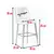 Hanah Home Set 2 barske stolice Crna