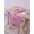 HANAH HOME Dečiji sto i stolica Bunny One Chair Set Pink Brown