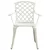 5-dijelni bistro set od lijevanog aluminija bijeli