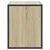 TV ormarić boja hrasta 100x31x39,5 cm konstruirano drvo i metal