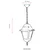 Opviq Spoljna lampa BFE-68179-BSY, 55 cm, Viseća, IP65, E27, 60W, Crna