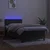 Vidaxl Box spring postelja z vzmetnico LED temno siva 100x200 cm žamet
