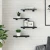 Police za knjige 4 pcs Crna 40 x 20 x 1,5 cm Konstruirano drvo