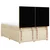 vidaXL Box spring postelja z vzmetnico krem 140x200 cm blago
