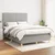 shumee Box spring postelja z vzmetnico svetlo siva 140x200 cm blago