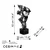 Aberto Design Dekorativna figura Yak-044-B, 30x62x25 cm