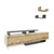 Hanah Home TV Komoda Tammy, 180x54x36,8 cm, Belo-Hrast