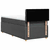 VIDAXL Box spring postelja z vzmetnico temno siva 90x200 cm blago