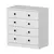 Aberto Design Komoda Kale 72x42x77cm Bela