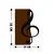 Wallxpert Zidna dekoracija Treble Clef, 39x58cm