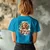 Camiseta Majica sa štampanim printom Cam 921, Ženska, Akva