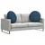 Jastučići za sjedenje 2 pcs Plava O80 x 29 cm tkanina