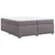 Vidaxl Box spring postelja z vzmetnico siva 200x200 cm umetno usnje