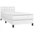 Vidaxl Box spring postelja z vzmetnico LED bela 80x200 cm umetno usnje