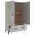 Visoka komoda siva boja betona 70x31x115 cm konstruirano drvo