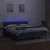 Vidaxl Box spring postelja z vzmetnico LED temno siva 180x200 cm blago