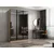 Hanah Home ormar sa reflektujućim staklom Nisa 20647, 135 cm, dore