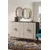 Hanah Home komoda Ilay 120, 120 cm, antracit / travertin / srebrna