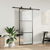 Klizna vrata s priborom crna 90 x 205 cm od ESG stakla