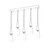 Opviq Luster AV-4236-5EY, 90x90x10cm, IP20, 220V-240 V, Zlatno-crne boje