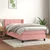 Vidaxl Box spring postelja z vzmetnico roza 80x200 cm žamet
