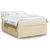 vidaXL vidaXL Box spring postelja z vzmetnico krem 140x200 cm blago, (21306997)