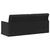 vidaXL 3-sedna sofa Črna 190 x 81 x 82 cm Blago