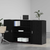 Recepcijski stol crni hrast 200x50x103,5 cm inženjerski drvo