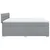 Vidaxl Box spring postelja z vzmetnico svetlo siva 200x200 cm blago
