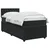 vidaXL Postelja boxspring z vzmetnico Črna 90 x 190 cm Žamet