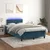 Vidaxl Box spring postelja z vzmetnico LED temno modra 120x200cm žamet
