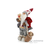 Kring Božiček z medvedkom in darilno vrečko, 30 cm, rdeč/siv