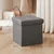 Songmics Shranjevalni otomanski stol 30x30x30 cm Siva