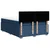 Vidaxl Box spring postelja z vzmetnico modra 140x200 cm blago