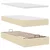 Vidaxl Otomanska postelja z vzmetnico krem 100x200 cm blago