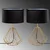 Opviq Set Stonih lampi Diamond-S-710, 25x25x43 cm, IP20, 2 komada, Zlatno-crne boje