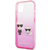 KARL LAGERFELD Futrola za iPhone 13 Pink Karl and Choupette Head Gradient