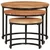 Uklapajući stolići 3 kom od masivnog drva bagrema