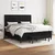 Vidaxl Box spring postelja z vzmetnico črna 180x200 cm blago