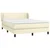 Vidaxl Box spring postelja z vzmetnico krem 140x200 cm umetno usnje