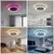 LED RGBW prigušiva stropna svetiljka sa ventilatorom VENTELUX LED/48W/230V crna + daljinski upravljač