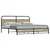 Vidaxl Kovinski posteljni okvir brez vzmetnice sonoma hrast 183x213 cm