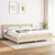 shumee Box spring postelja z vzmetnico krem 200x200 cm blago