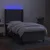Vidaxl Box spring postelja z vzmetnico LED temno siva 100x200 cm blago