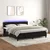 Vidaxl Box spring postelja z vzmetnico LED črna 180x200 cm žamet