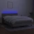Vidaxl Box spring postelja z vzmetnico LED sv. siva 140x200 cm blago
