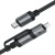 USB-C v USB-C in Lightning polnilni in podatkovni kabel Acefast C20 za hitro polnjenje 60W - 1.2m - črn