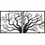 Atelier Del Sofa Zidna dekoracija Tree, 100x50 cm, 1.5 mm, Crna