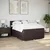 Vidaxl Box spring postelja z vzmetnico temno rjav 140x190 cm blago